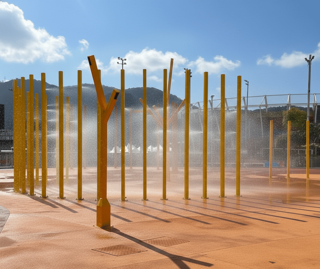 Praça Molhada no Parque Rita Lee